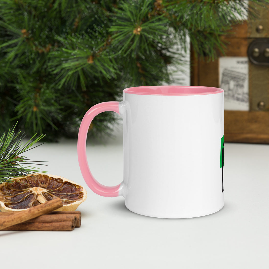 Giraffe Jiráff White Mug with Colour Inside