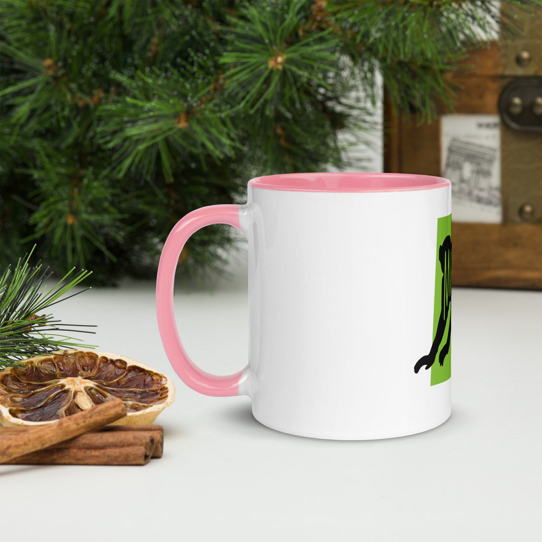 Monkey Mwnci Mug with Colour Inside