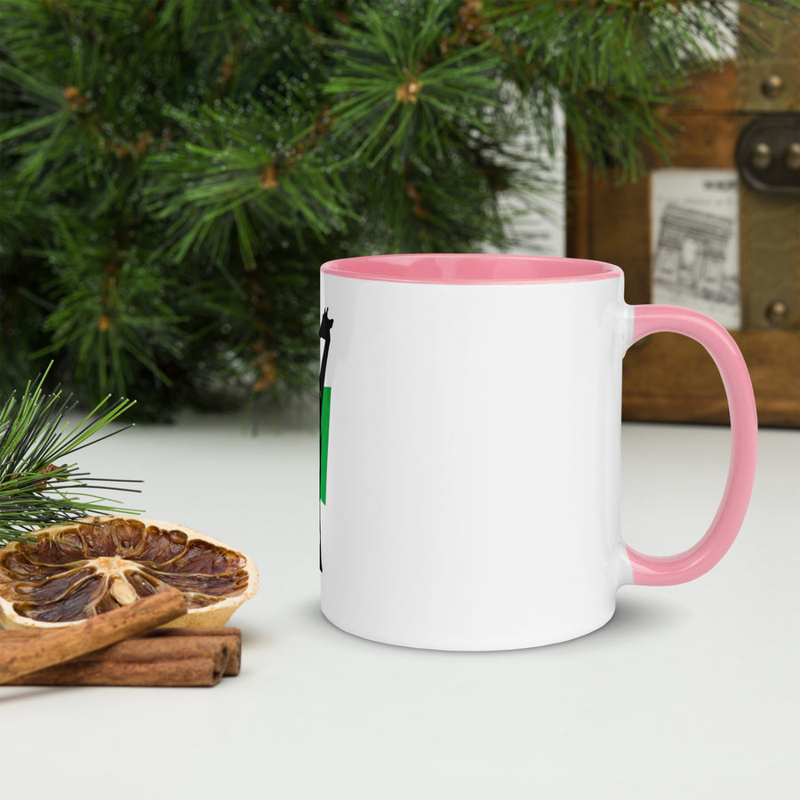 Giraffe Jiráff White Mug with Colour Inside