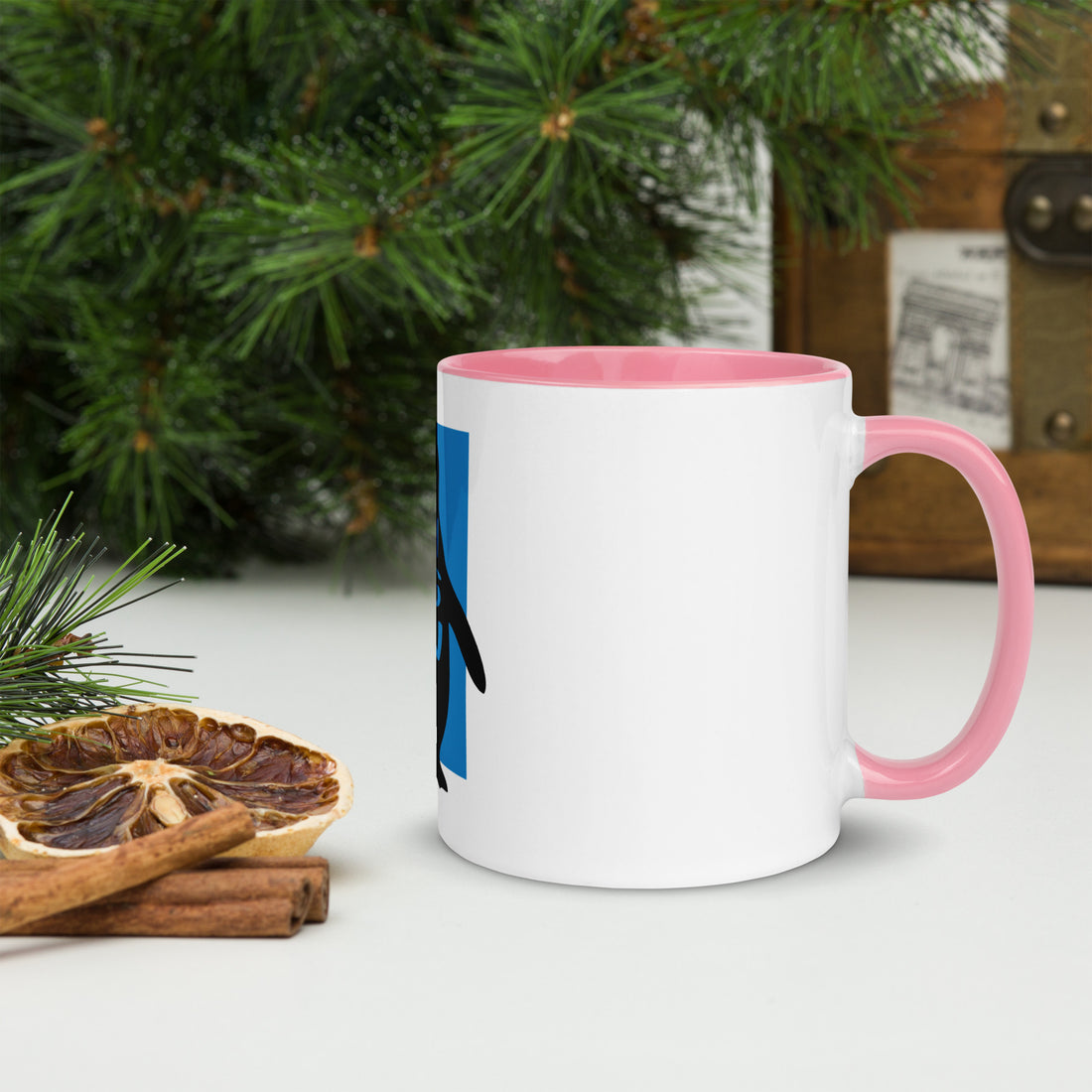 Penguin Pengwin Mug with Colour Inside Welsh