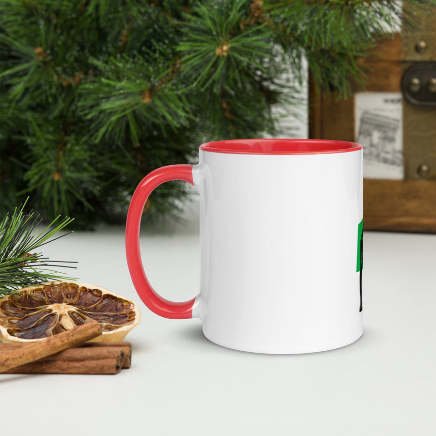 Giraffe Jiráff White Mug with Colour Inside