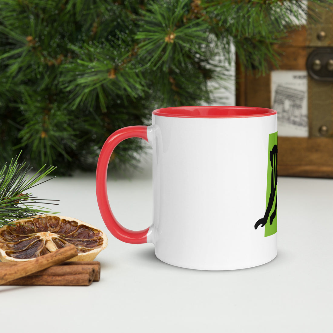 Monkey Mwnci Mug with Colour Inside