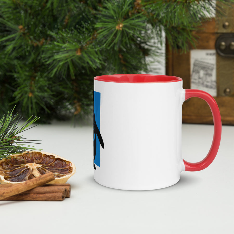 Penguin Pengwin Mug with Colour Inside Welsh