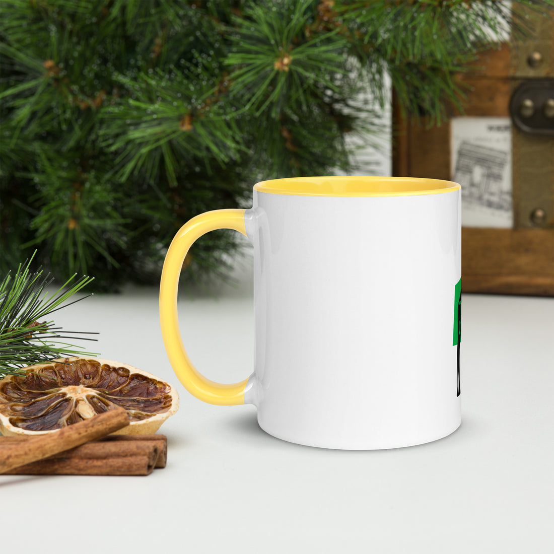 Giraffe Jiráff White Mug with Colour Inside