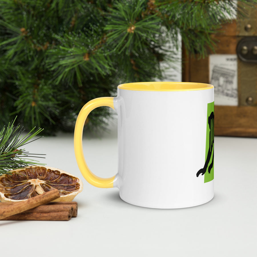 Monkey Mwnci Mug with Colour Inside