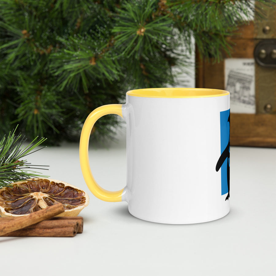 Penguin Pengwin Mug with Colour Inside Welsh