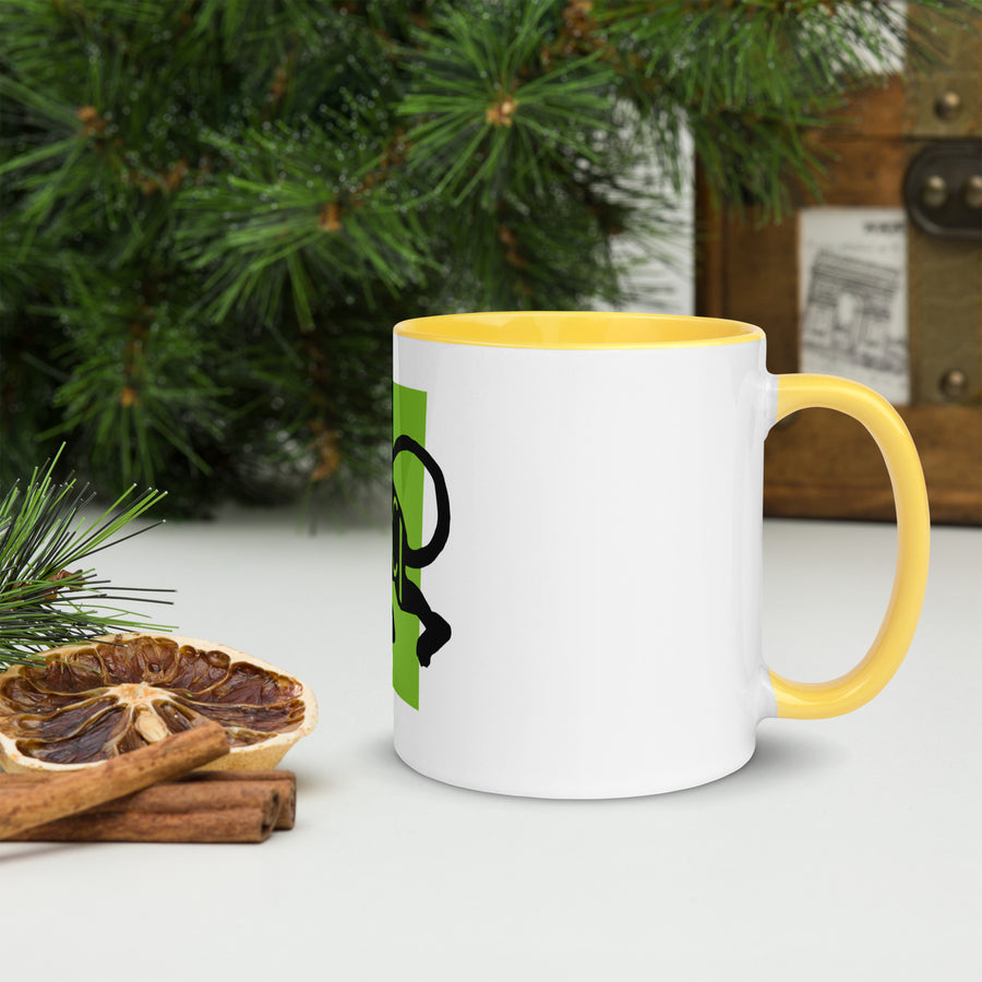 Monkey Mwnci Mug with Colour Inside