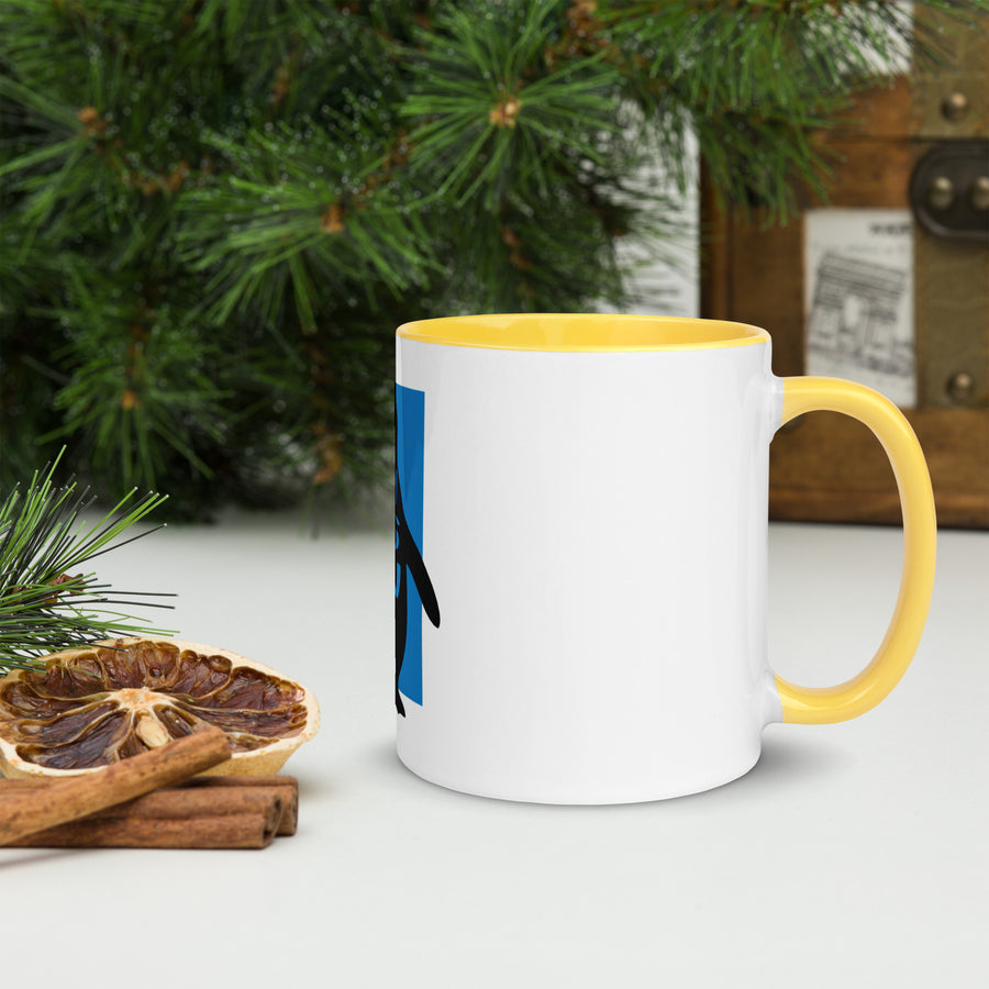 Penguin Pengwin Mug with Colour Inside Welsh
