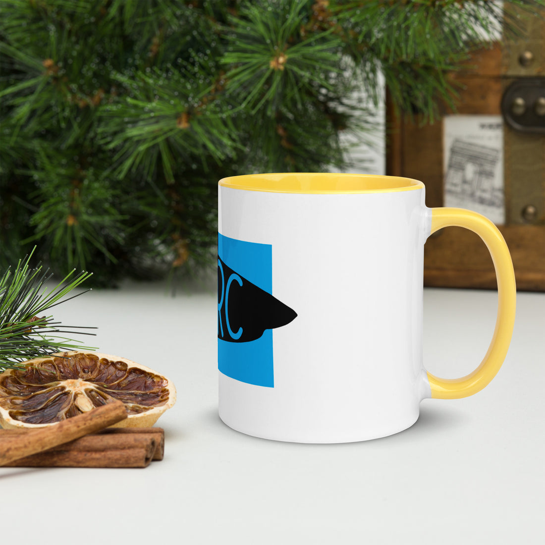Shark Siarc Mug with Colour Inside Welsh